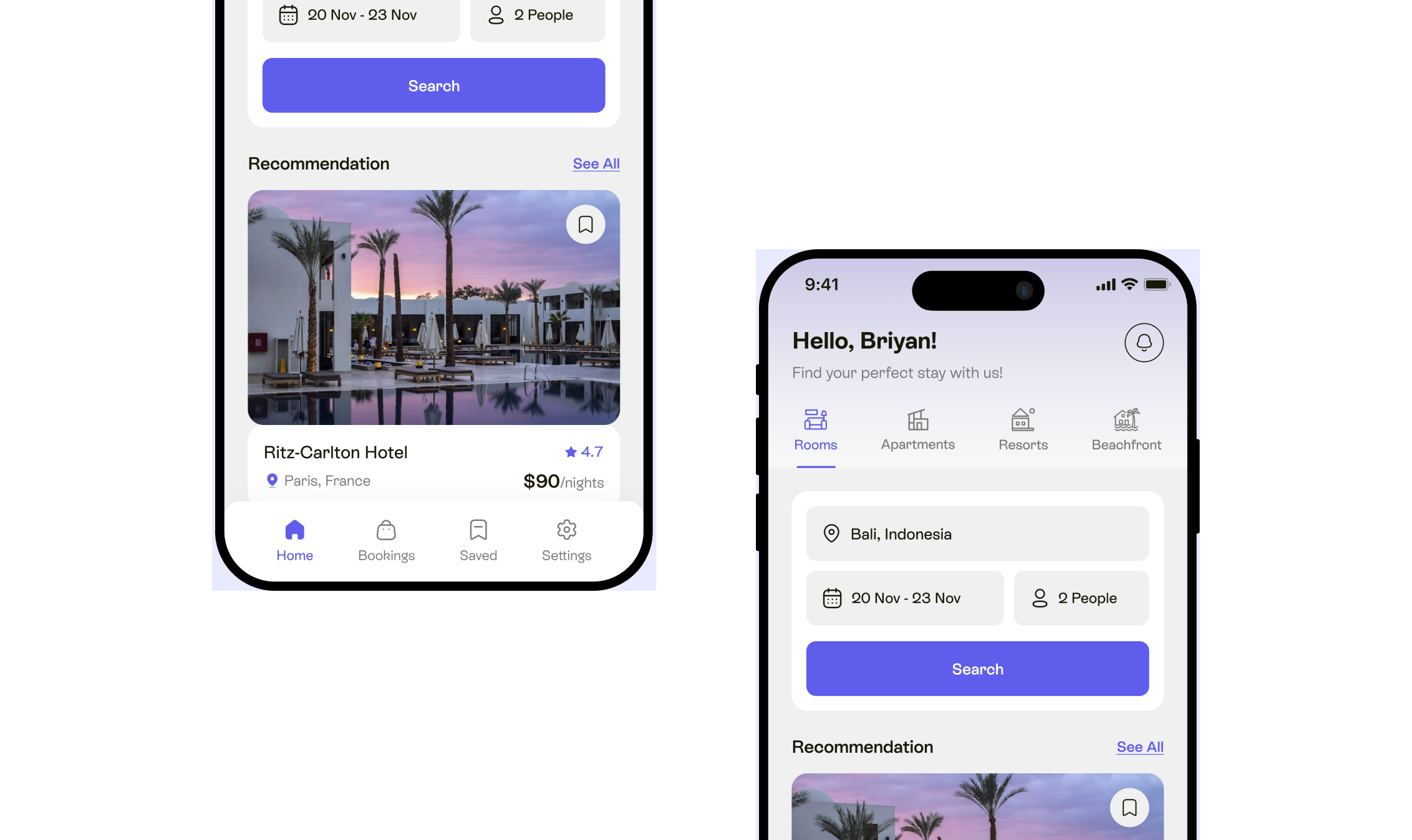 Booking Stays App case study preview