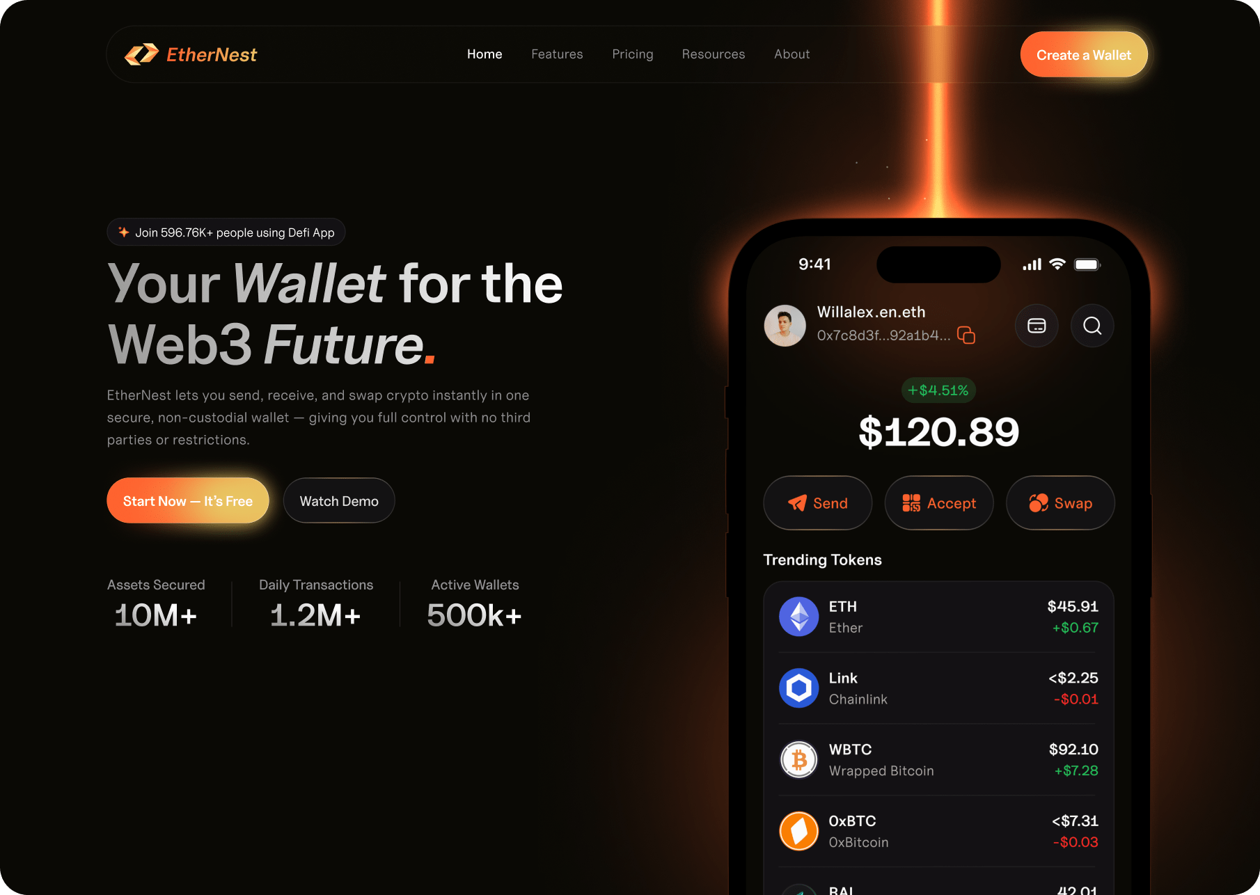 Ethernest App project preview